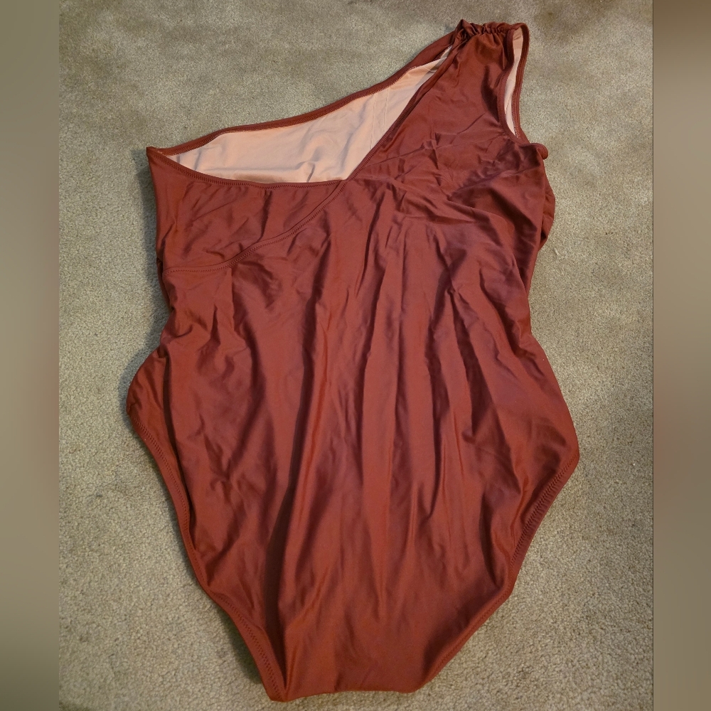 J Crew Ruched One-Shoulder One-Piece Swimsuit - Picture 7 of 7